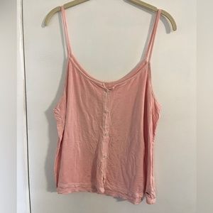 American Eagle Hot Pink Button Tank